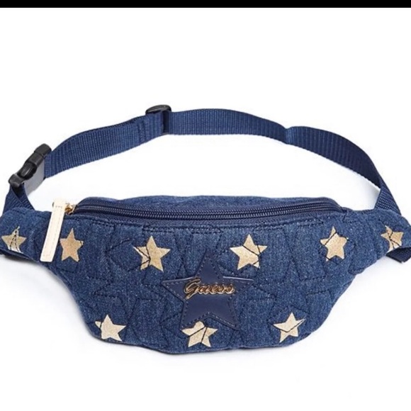 guess denim fanny pack